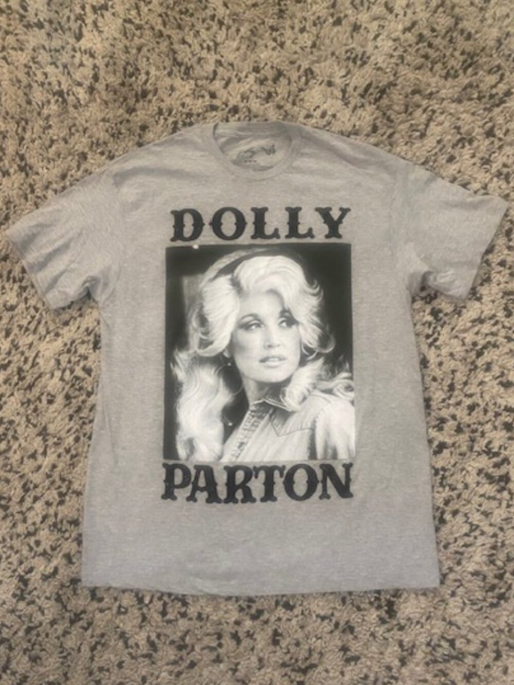 Dolly Parton T Shirt Grey Womens Medium. Like New.